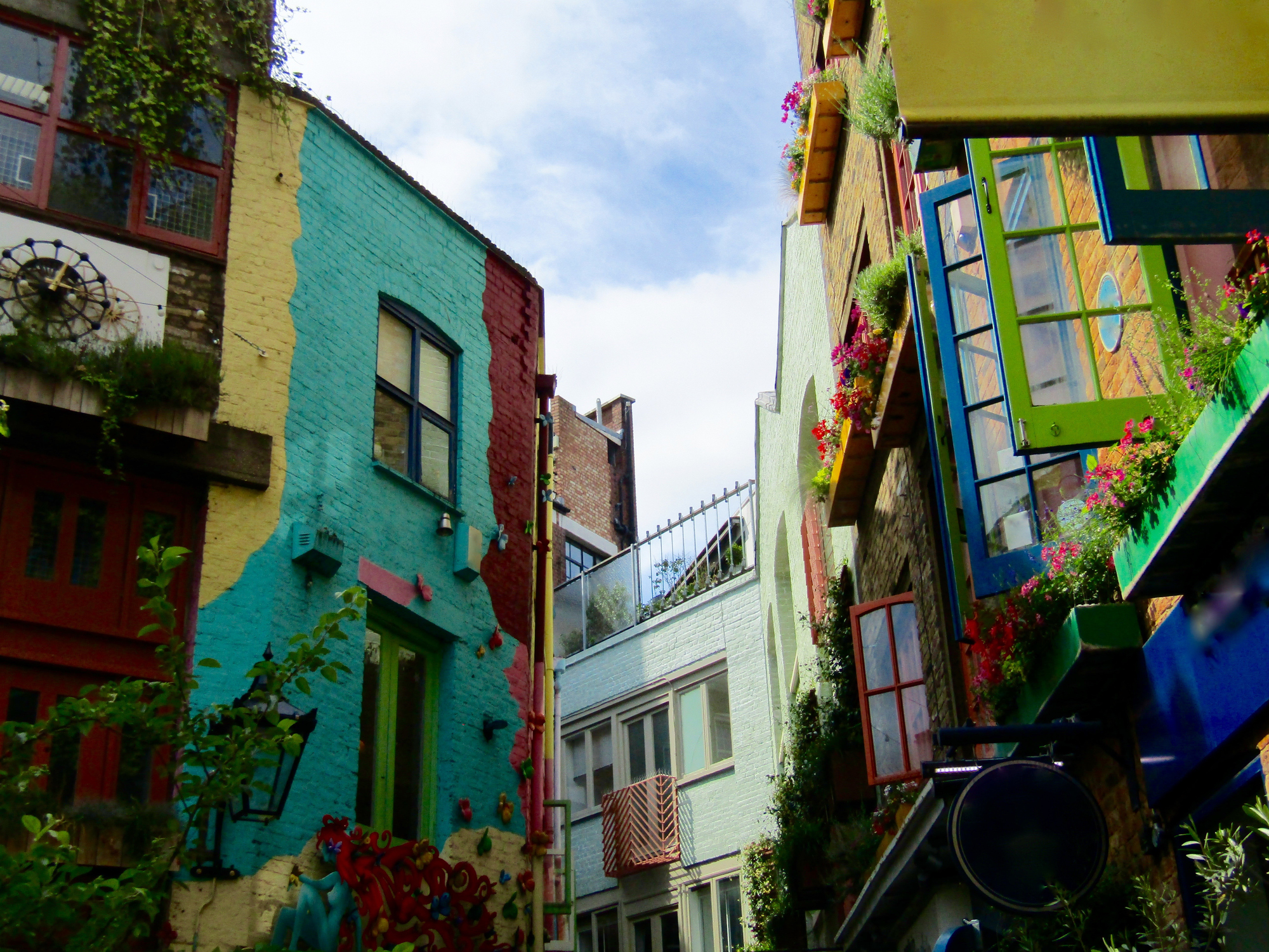Colorful buildings in Covent Garden, London, UK.